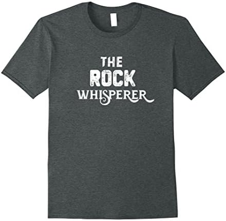 Men's The Rock Whisperer T-Shirt Geologist Practicing Geology Tee Medium Dark Heather