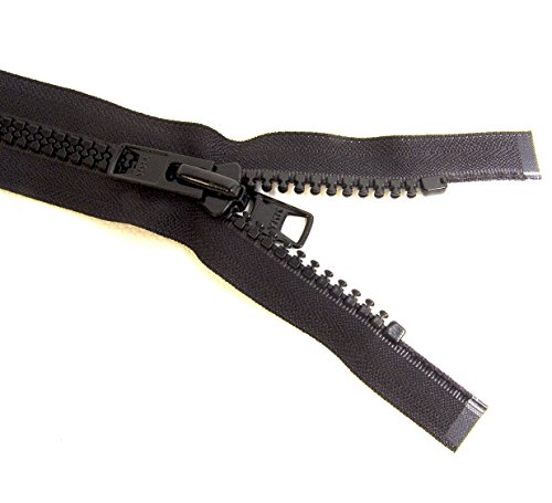YKK-10-Boat-Top-Zipper-Black-30-Inch-Seperating-Double-Metal-Tab-Slider YKK-10-Boat-Top-Zipper-Black-30-Inch-Seperating-Double-Metal-Tab-Slider