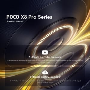 XIAOMI Poco X8 Pro Smartphone 8GB+256GB, Dimensity 8500-Ultra Prozessor, 6500mAh Akku, Ultra-helles AMOLED Display, 50MP Sony IMX882 Hauptkamera mit OIS, Schwarz, 3 Jahre Garantie 4