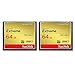 2-Pack of Sandisk Extreme CompactFlash 64GB Memory Card, (Total 128GB) UDMA 7, Up to 120 MB/s Read Speed (SDCFXS-064G-A46)