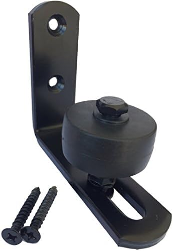 Barn Door Floor Bottom Guide Hardware | Quiet Adjustable Roller Wheel | Wall Mounted Sliding Kit | Glide Rollers | Small Black Stay Wheel | U Track | Rust Proof Coated | Home Improvement