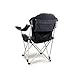 Picnic Time Portable Reclining Camp Chair, Black/Gray