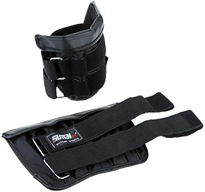 Hoogles 2pcs Adjustable Ankle Weights Max Loading 6kg Adjustable Weighted Leg Wrist Band Exercise Boxing Training Weight Loading Ankle Wrap leg Weight Set