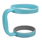 Kikisale Colorful Handle/Lid For Yeti Rambler Tumbler 30 Ounce - Also Fits The Berg - RTIC & SIC Cups 30 OZ Sizes & Most Other Models In 30 OZ (L-Clear) (Sky Blue)