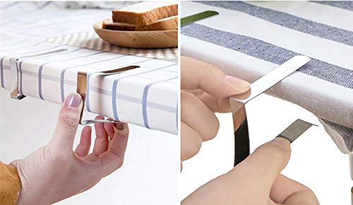 Branger Tablecloth Clips 24 Pack, Stainless Steel Picnic Table Cloth Clips, Flexible Outdoor Indoor Table Cover Clamps/Holders for Party, Camping, Wedding & Household - Thumbnail 3
