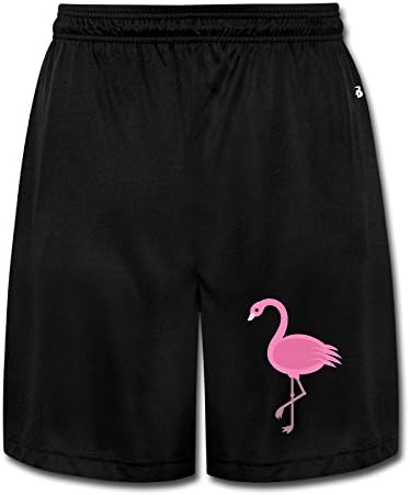 Kamifa Pink Flamingos Athletic Running Men's Performance Shorts Sweatpants Black SizeX-Large