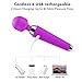 Mini Wand Massager, Cordless Powerful Deep Tissue Massager Handheld Massage Wand with 16 Vibration Modes (Purple)