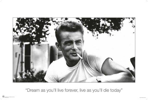 Empire Merchandising GmbH Poster James Dean Black and White with Accessory Item
