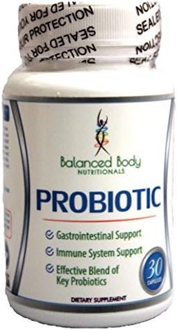Balanced Body Nutritionals: Probiotic Supplement: 30 Day Supply with 30 Billion live strains to promote healthy digestive system and intestinal health.