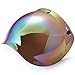 ILM Motorcycle Helmet Bubble Shield with Removable Flip Adapter (Colorful)