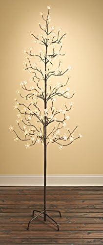 Everlasting Glow Home 92415017 Outdoor Electric Clear Flower Tree with 160 Warm White LED Lights, 6.5'