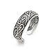 Antiqued Sterling Silver Toe Ring with Flourishing Vines