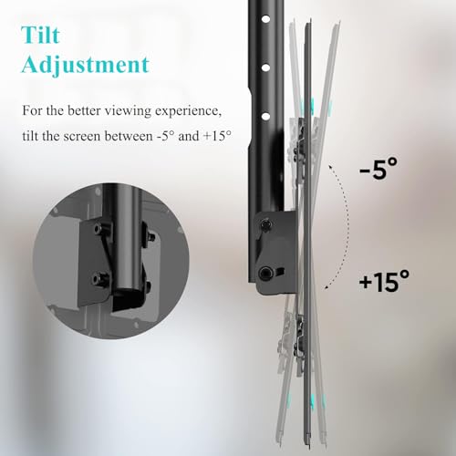 ETHU Ceiling TV Mount for 32-75 inch LCD LED 4K TVs, Flat or Curved TVs up to 150 lbs Full Motion TV Bracket with Swivel, Tilt, Max VESA 600x400mm