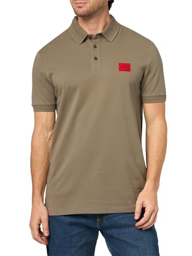 HUGO, Slim Fit Square Logo Cotton Polo Shirt, Bungee Cord, XXL