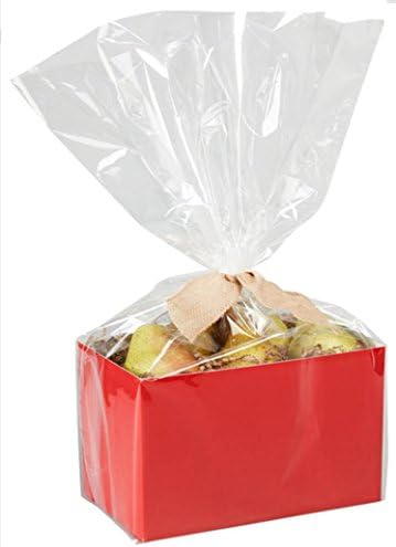 CLEARANCE - 13" x 17.5" x 4" Small Cello Bags for Small Basket Boxes for Gift Baskets - Set of 2 Cello Bags - 1.25 mil - We Ship Within 1 Business Day w/ *FREE Standard Shipping!