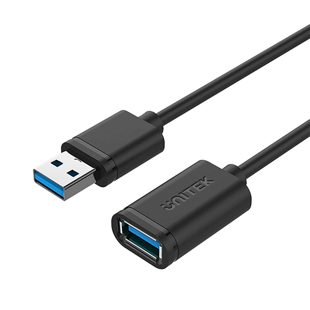 UNITEK Y-C458GBK USB 3.0 A Male to USB A Female Extension Cable / 1.5 Metres/Black/Extension Cable for Printer, Keyboard, Card Reader etc