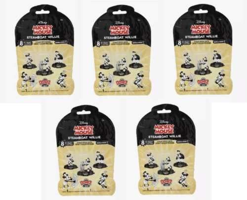 C&U Disney Mickey Mouse Steamboat Willie Domez Collectible Minis 5 Blind Bags