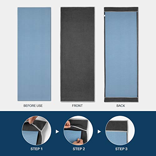 Aqui-Legend-Non-Slip-Hot-Yoga-Towel-Corner-Pockets-Design-for-Prevent-Bunching-Extra-ThickSuper-AbsorbentWashable-Perfect-Microfiber-Yoga-Mat-Towel-for-Hot-YogaBikramPilates