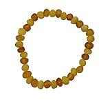 RAW MILK AND HONEY: Baltic Amber Adult Bracelet Made By UMAI - Pain Relief From Carpel Tunnel - Made of Certified Baltic Amber - Anti-inflammatory - Natural Pain Relief without Side Effects! - Headache Relief - Arthritis Relief