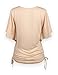 ReliBeauty Women’s Flutter Sleeve Solid Tops (18W-20W, Beige)
