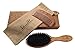 Boar Bristle Hair Brush Set for Women and Men - Designed for Thin and Normal Hair - Adds Shine and Improves Hair Texture - Wood Comb and Gift Bag Included