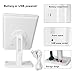 24 LED lighted Makeup Mirror with Upgraded Touch Screen, 1x/2x/3x Magnification Trifold Vanity Mirror, USB Charging 180°Free Rotation Table Countertop Cosmetic Mirror