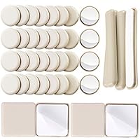 Liyic 40Combo Pack Self-Stick Carpet Gliders for Chair-32PCS 1-1/4inch Self Adhesive Furniture Glides,4PCS 2.5in. Square Furniture Gliders&4PCS 1/2"X4" Bar Furniture Moving Slider-Furniture Slider