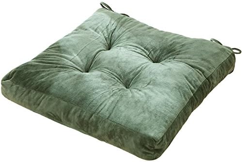 Crystal Velvet Tatami Chair Cushion, Futon Thicken Plush Seat Cushioning Mat Dining Floor Pillow for Wicker Chair Car Bench with Ties-E 48x48x10cm(19x19x4inch)