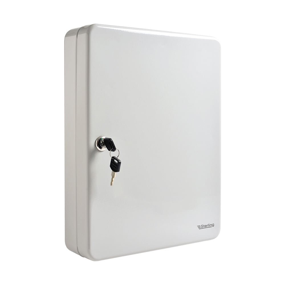 Sterling KC140 Locking Key Cabinet, Grey, 140 Hooks