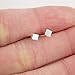 925 Sterling Silver Small Elegant Cube Women Stud Earrings for Women Party