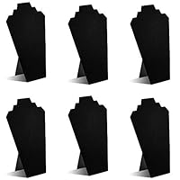 TWING Black Velvet Necklace Jewelry Display Organizer Stand 6pcs/pack, 12.5inches