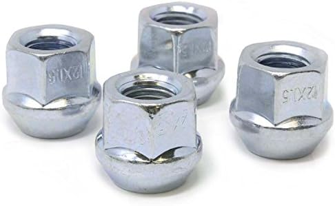 WheelGuard 1107 Zinc Finish, Open-end Acorn Bulge Lug Nuts (M12x1.5 (4 nuts))