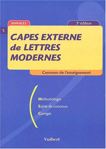 CAPES  externe de lettres modernes