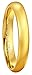 Crownal 4mm 6mm 8mm Tungsten Wedding Couple Bands Rings Men Women 24K Gold Plated Plain Dome Polished Engraved 