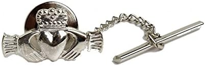 Irish Tie Tack Claddagh Sterling Silver Made in Ireland