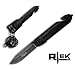 Rtek USA Stone Finish Blade with Polymer Handle Folding Neck Necklace Chain Tactical Knife, 3.5