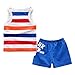 LittleSpring Little Boys' Shorts Set Summer Striped