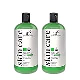 Artnaturals Organic Aloe Vera Gel (2 Pack x 12 Fl Oz / 355ml) for Face, Hair & Body - 100% Pure Cold Pressed - for Sun Burn, Eczema, Bug or Insect Bites, Dry Damaged Aging skin, Razor Bumps & Acne