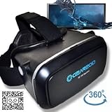 Gearzoid VR 360 Virtual Reality Google Cardboard Viewing Glasses-VR Headset Compatible with 4-6 inch Android Windows & IOS Smartphones-Iphone/4/5/6 Samsung Galaxy S 4/5/6/7 Edge Moto Nexus HTC LG