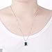 Newshe Pendant Necklace Jewelry for Women 14K Rose Gold Heart Crystle Gemstone 925 Sterling Silver Blue White AAAAA Cz (Green Stone Necklace)