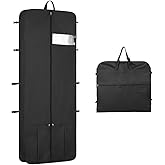 Kntiwiwo Wedding Dress Garment Bag 72" Dress Bags for Gowns Long with Accessories Pockets Bridal Garment Cover with Adjustable Handles for Wedding Dress, Prom Evening Gown