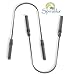 Metal Stainless Steel Tongue Cleaner Scrapers, dental hygiene oral care, rid of bacteria and bad breath, aid immune system, set of 2 with travel pouches - by Spiraliks