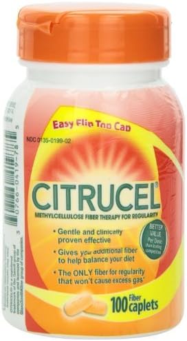 Citrucel Methylcellulose Fiber Therapy Caplets - 100 Each, 3 Pack by Glaxo Smith Klein