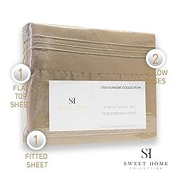 1500 Supreme Collection Full Sheet Sets Taupe