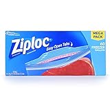 Ziploc Freezer Bags, Easy Open Tabs, Gallon, 60 Count
