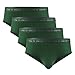 DAVID ARCHY Men's 4 Pack Micro Modal Separate Pouch Briefs with Fly (M, Olive Green)