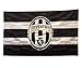 UHBHEA Juventus JUVE Soccer Flag - FC Club Banner for Wall Patio Garden Lawn Outdoor Nylon Flag Black/White / Home 5935IN
