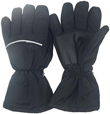 Battery Heated Gloves AWOEZ Electric Thermal Gloves Hand Warmer for Walking Running Driving Office Heater Black