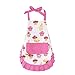 Claswcalor 100% Cotton Kids Girls Aprons for Cooking Cute Toddler Cupcake Baking Apron Adjustable Kitchen Pink Apron for Children Daughters Little Girls Granddaughter Gifts from Grandma
