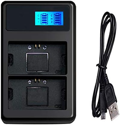 Dual LCD Display USB Battery Charger for Fujifilm X-T1, X-T2, X-T3, X-T10, X-T20, X-T100 Digital Camera